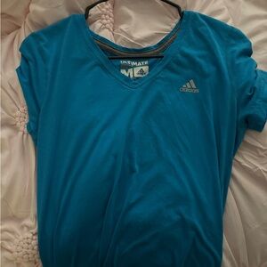 Adidas Blue V-Neck T-Shirt